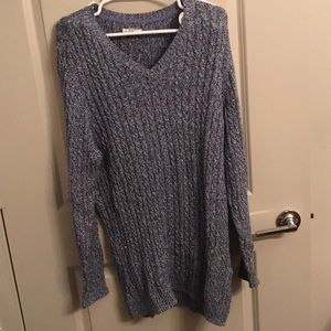 Blue knit sweater